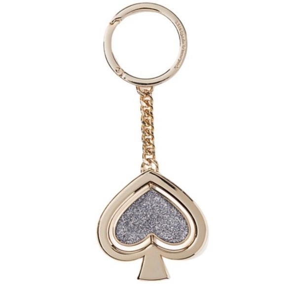 Kate Spade New York Gold Double Sided Sparkle Swivel Bag Charm NWT Christmas - Picture 5 of 8